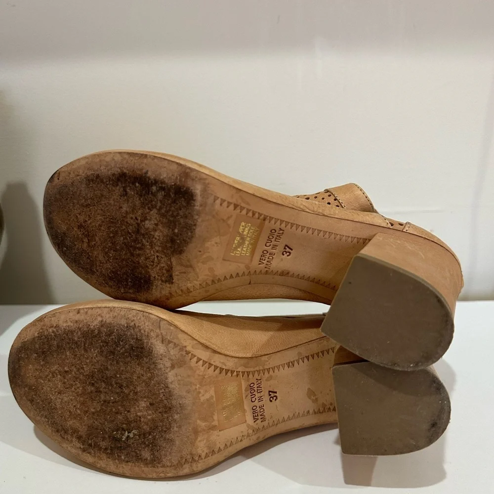 ANTHROPOLOGIE Latitude Femme “Sahara” Italian Leather Boots Women’s EU 37 US 6.5